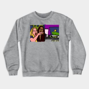 Woman Yelling at Cat Memes with Royalty Frog Prince Crewneck Sweatshirt